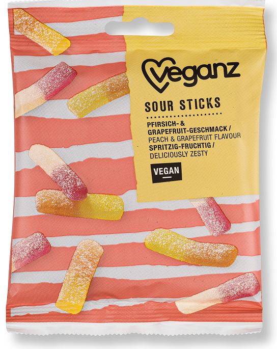 Veganz Saure Gummibonbons Sour Stick Mix (3 Stück) - 100g