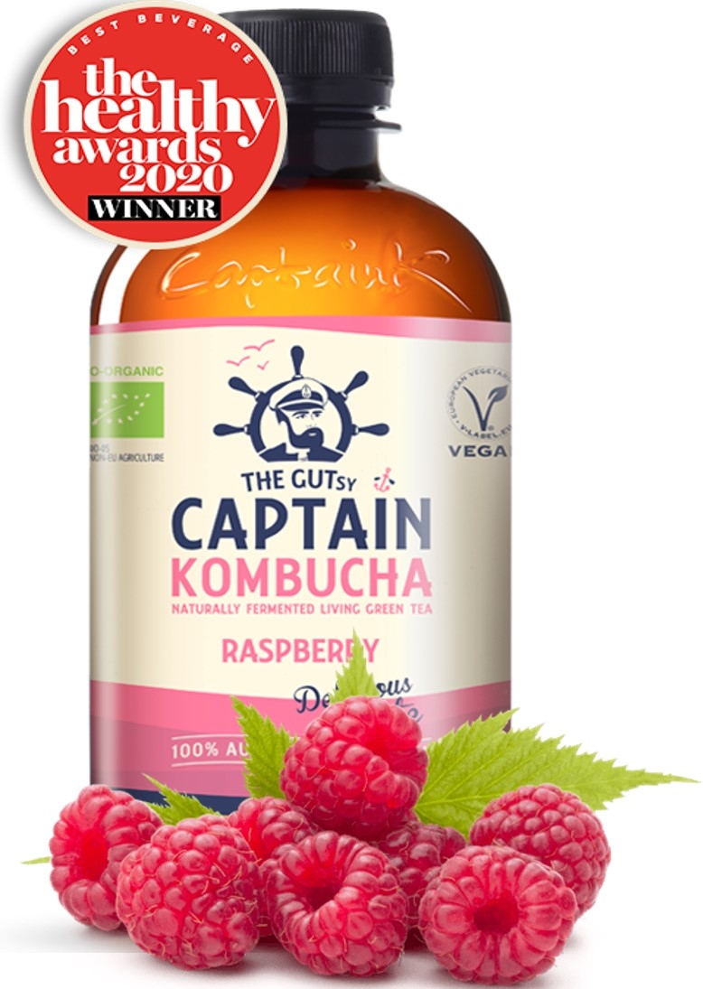 Captain Bio Kombucha Himbeeren (3 Stück) - 400ml