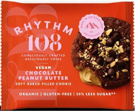 Rhythm108 BIO Peanut Butter soft baked & filled Cookie (3 Stück) - 50g