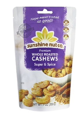 sunshine nut Cashews Sugar & Spice - 30g (3 Stück)