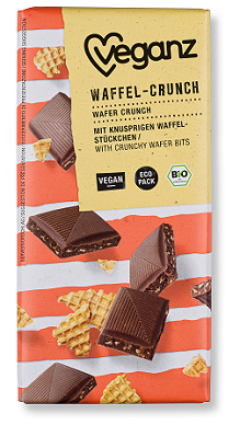 Veganz BIO Tafelschokolade Waffel-Crunch - 80g