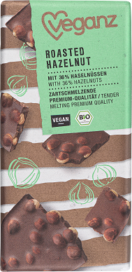 Veganz BIO Tafelschokolade Hazelnut roasted - 90g