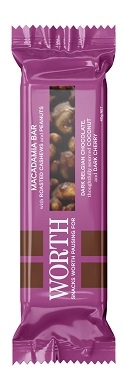 WORTH Macadamia Dark-Choco-Cherry - Riegel à 40g (3 Stück)