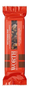 WORTH Macadamia Choco-Chili Riegel à 40g (3 Stück)